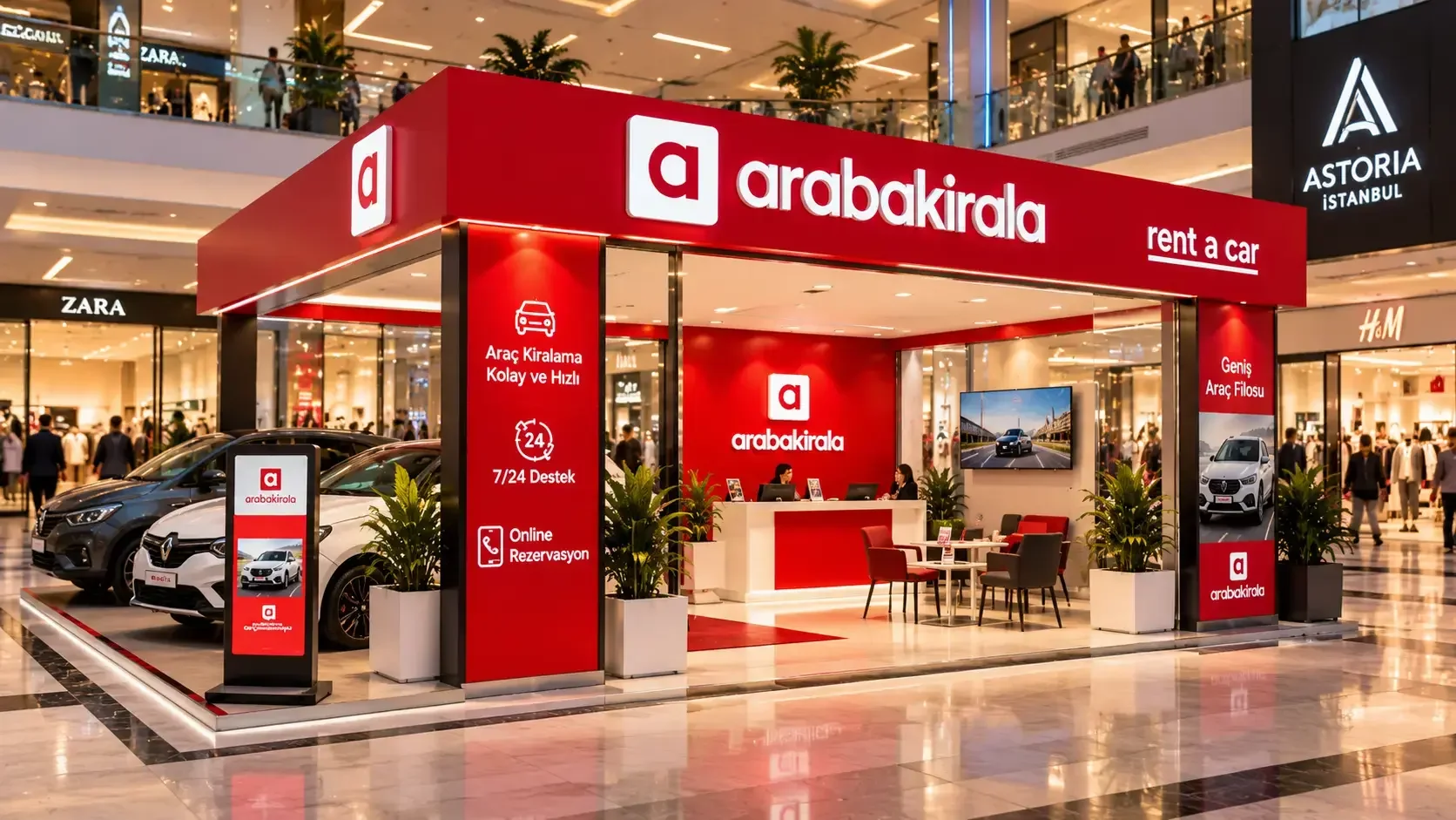 تأجير السيارات في شيشلي أستوريا مول | ArabaKirala