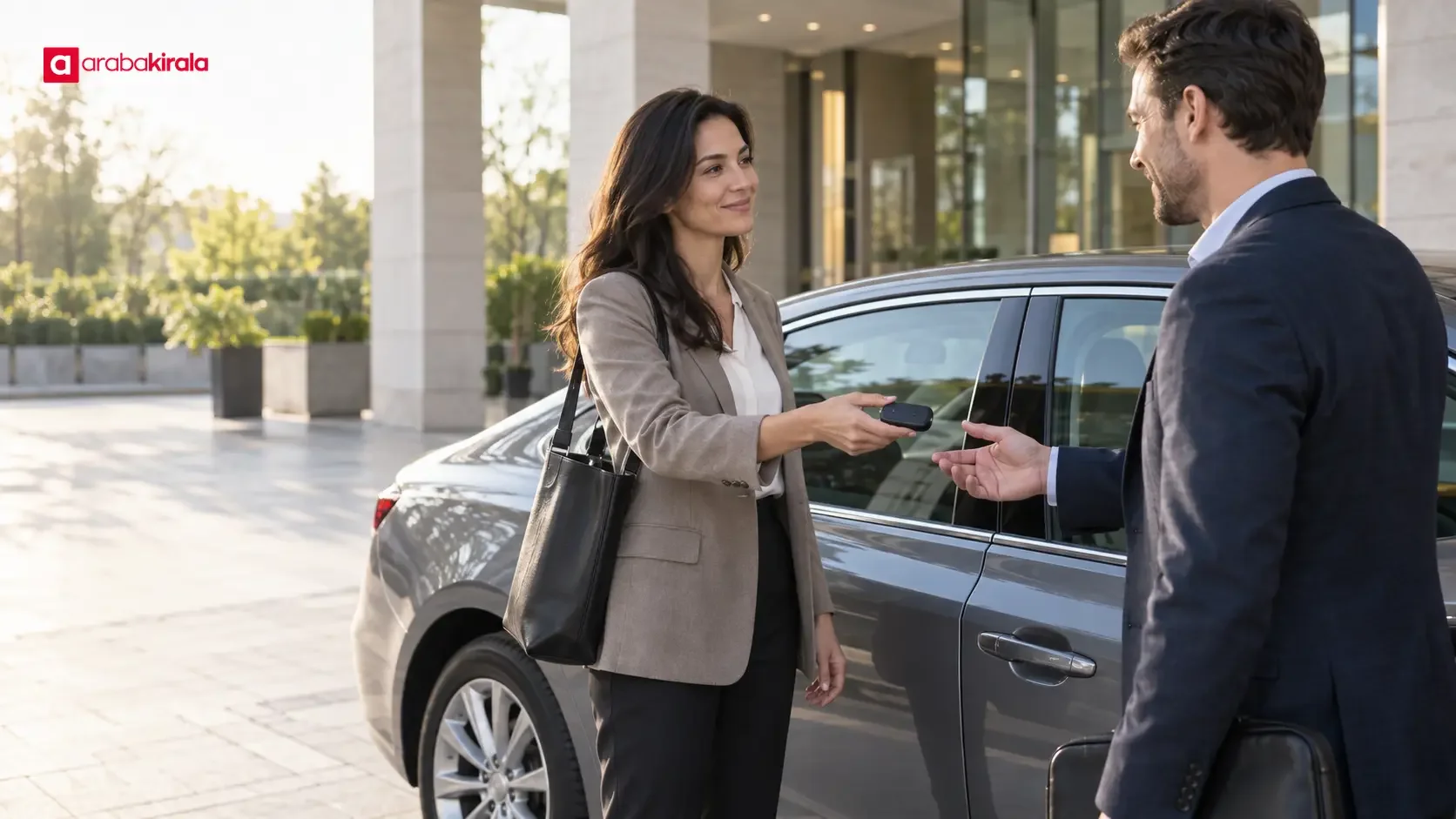 فحص سيارة مستأجرة قبل الانطلاق في رحلة عمل