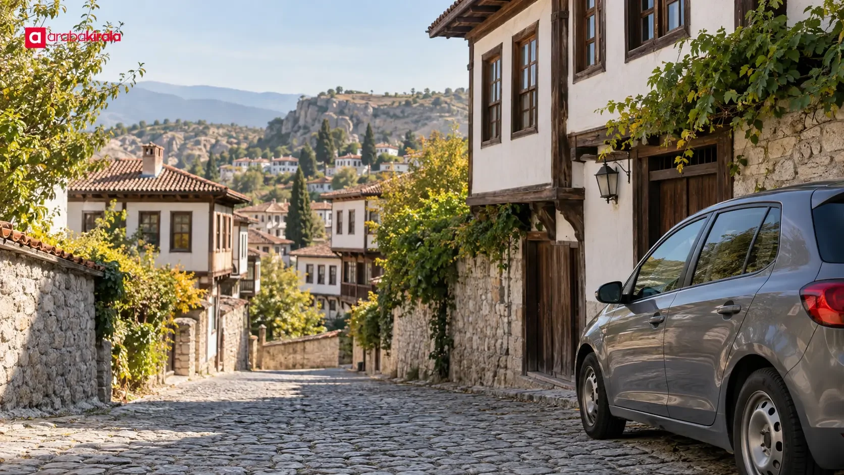 Traditional houses along a historic street in Safranbolu’s Çarşı neighborhood