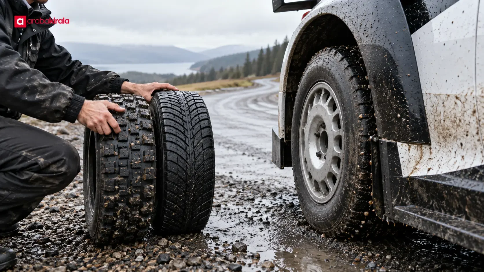 سيارة رالي WRC على طريق متغير السطح توضح أهمية اختيار الإطار وفق الظروف
