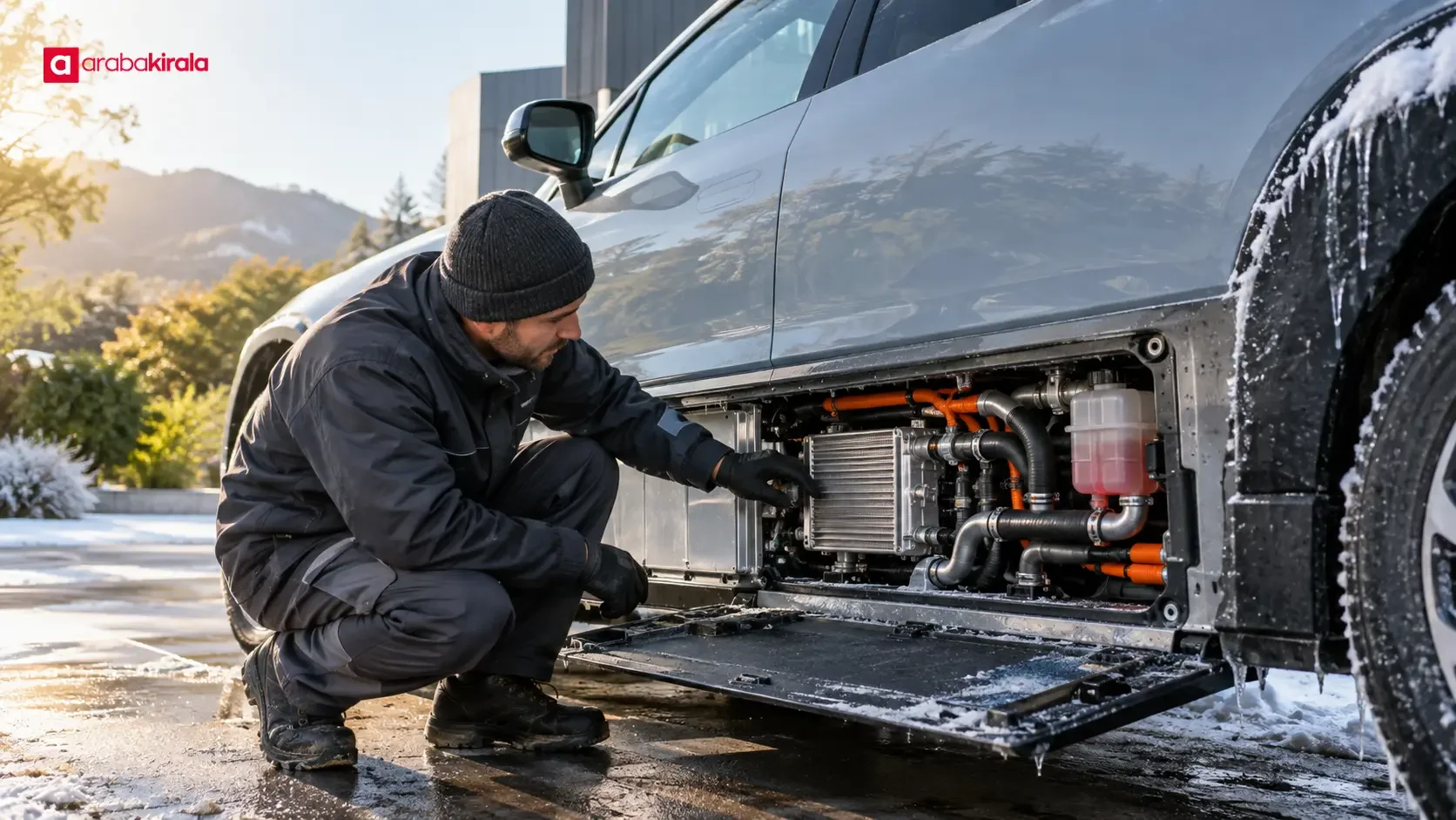 Mevsim koşullarında elektrikli otomobilin batarya ve kabin sıcaklığını yöneten sistemler