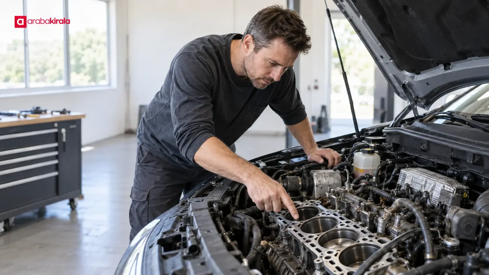 Otomobil motor hacmi ve performansını anlatan motor bölmesi