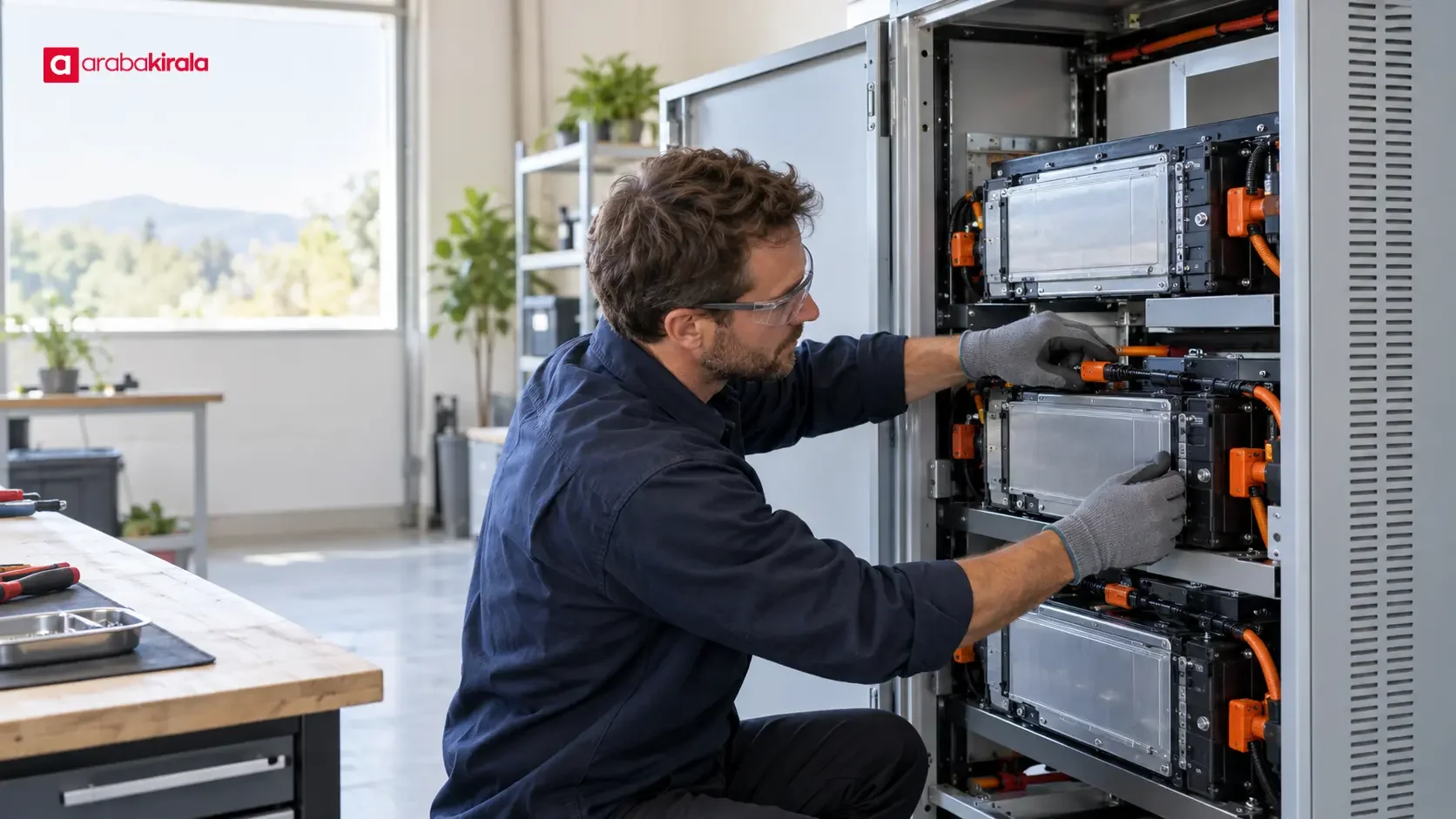 Sabit enerji depolama ünitesinde değerlendirilen elektrikli araç bataryaları
